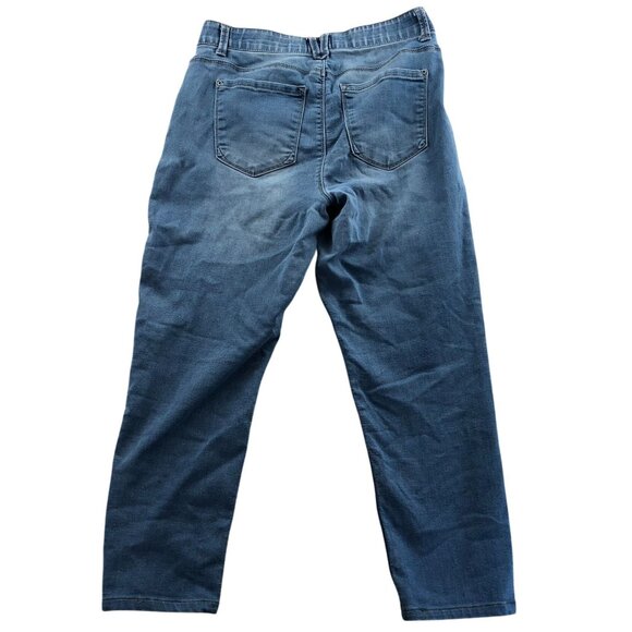 Curve Appeal Womens Jeans Size 10/30 Ankle Stretch Skinny Leg Casual Blue Denim - Picture 2 of 13